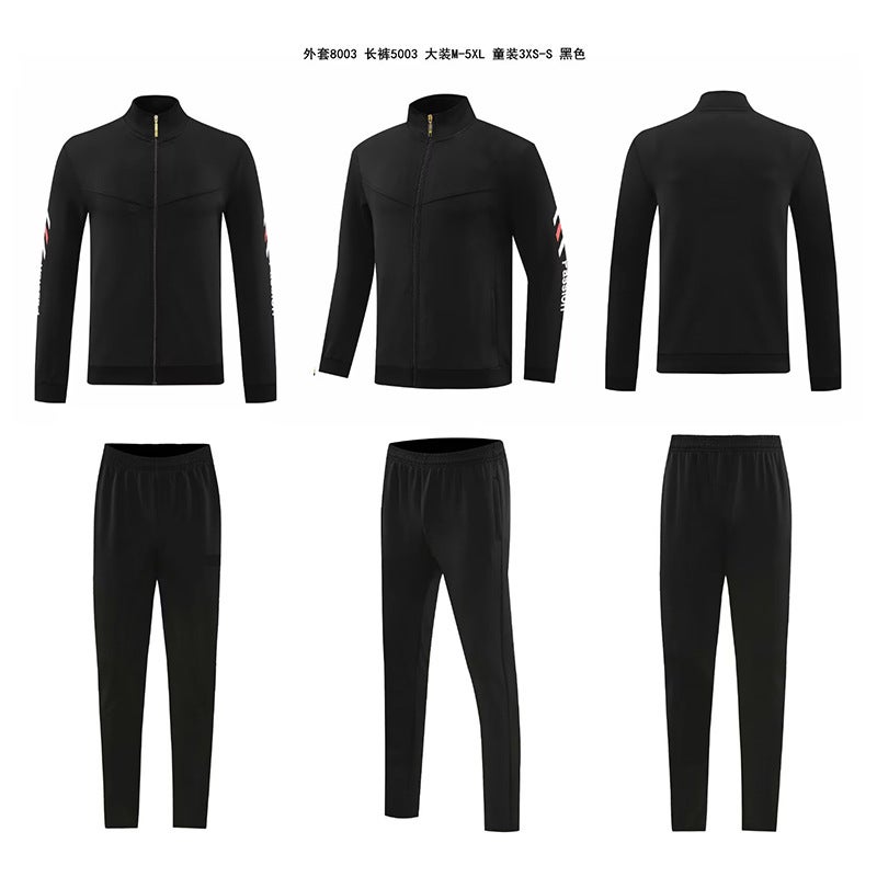 2024 Long Sleeve Leisure Sports Suit Appearance Clothing Full Pull Coat Children'S Men And Women - Image 5